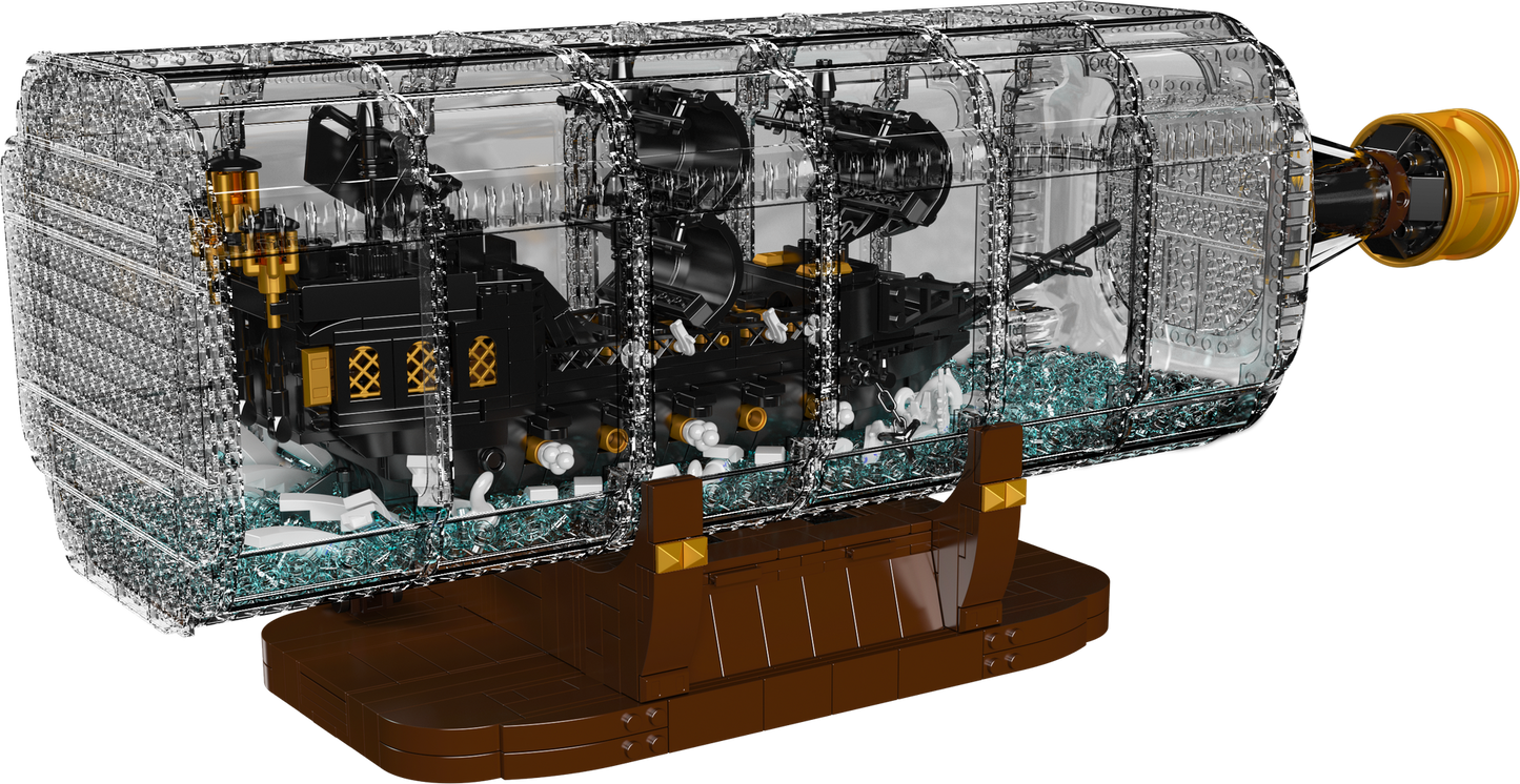 Pirates Ship In a Bottle