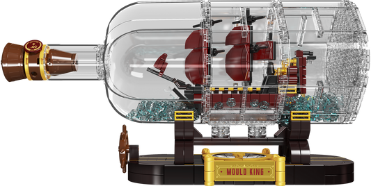 Mould King 10085 The Mini Queen Revenger Ship-In-a-Bottle Building Set | 885 Pcs