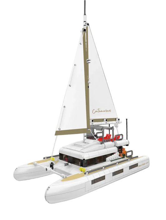 Mould King 10217 Catamaran Sailboat Model Building Set | 890 Pcs