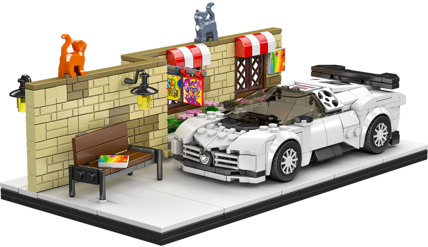Street-side Bugatti Centodieci