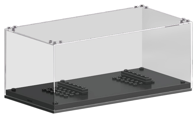 (Lego Compatible) Stackable Mini Car Display Case with LED Light