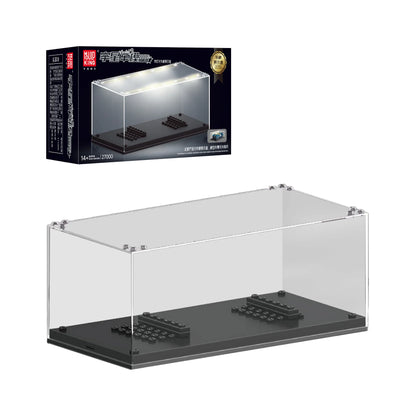 (Lego Compatible) Stackable Mini Car Display Case with LED Light